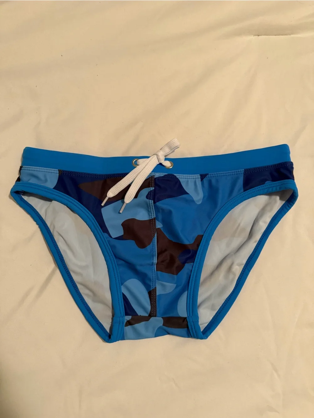 Men’s 30-34” Blue Camo Swim Brief